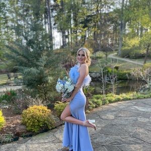 Baby blue prom dress